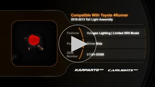 Amazon.com: For Toyota 4Runner 2010-2013 Tail Light Assembly
