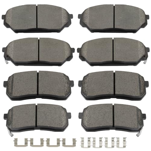 Image of SCITOO D1301 D1302 8PCS Front and Rear Ceramic Brake Pad Sets | Fit 2007-2012 For Hyundai For For Veracruz 3.8L