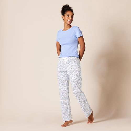Image of Amazon Essentials Women's Cotton Pajama Pants, Breathable Poplin Sleep Pant with Drawstring Elastic Waist