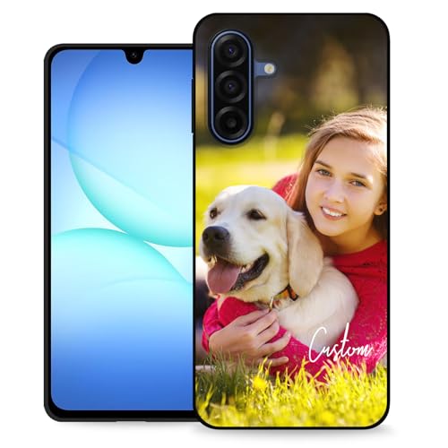 Custom Case Personalized Cover for Samsung Galaxy A17 5G with Photo Logo Text,Customize Picture Name Design Protective Cases Soft Slim,Gift Family Friend Birthday