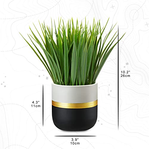 Artificial Plants Small Faux Plant Decor Fake Potted Plant Faux Plants In Pots Fake Grass Pot For Home Table Office Desk Room Bathroom House Indoor Decorative Gifts #TOP5
