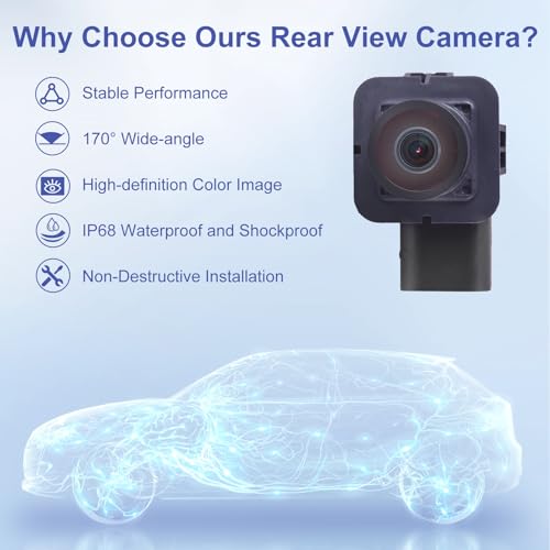 Image of Rear View Backup Camera Compatible with Ford Escape 2014 2015 2016 Parking Assist Camera Replace GJ5T19G490AD GJ5T-19G490-AB EJ5Z-19G490-A