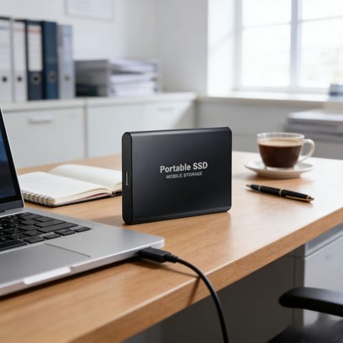 1TB Ultra Slim Portable External Hard Drive High Speed USB Storage for PC Mac Laptop Plug and Play - 3
