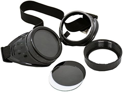 Steampunk Brille Vintage - Motorradbrille Cosplay Mit Verstellbarem Band