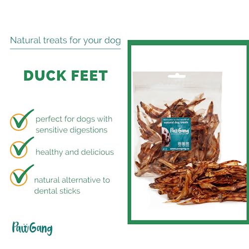 PawGang, Duck Feet 200g, 100% Natural Treats for Dogs Puppies Young Adult Old Small Large, Tasty Air Dried Chews Snacks - Image 4