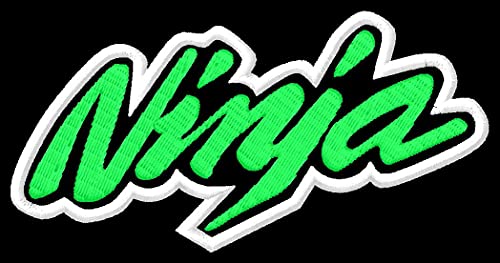 9,90 x 5,00 cm Masterpatch Kawas Ninja Patch Destinato per Kawasaki Ninja Bikers Kawas Ninja ZX 6R 7R 9R 10R 12R 14R 250R 300R 500R 650R 1000 636 H2R