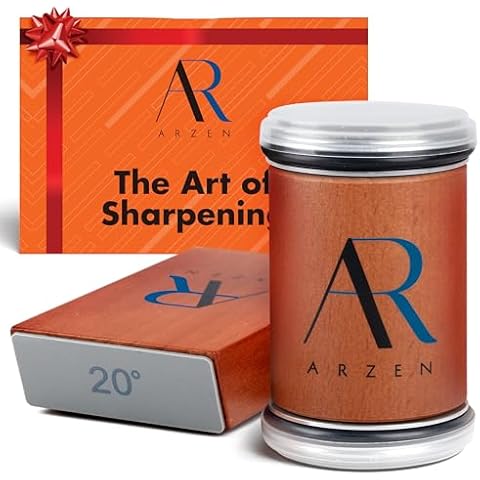 Rolling Knife Sharpener Kit - Easy to Use Knife Sharpener Tool with Safety Glove, Offers 15 and 20 Degrees Magnetic Angle Base for Kitchen Knives Cover