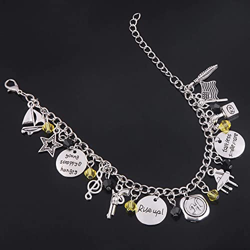 Blingsoul Musical Rise Up Silver Bracelet For Women - Broadway Hamiltn Theme Merchandise Friendship Costume Charm Bracelets Jewelry For Women Gift | [J100010] Hamiltn Riseup #TOP2
