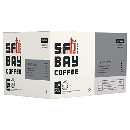 Image of San Francisco Bay Compostable Coffee Pods - French Roast (100 Ct) K Cup Compatible including Keurig 2.0, Dark Roast