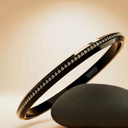 Image of Mesmerize Om MicroCarved Round Kada for Men & Boys | Premium Stainless Steel, Waterproof & Hypoallergenic | Anti-Tarnish | 6 Months Warranty