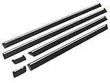 M MODECAR Lot de 6 baguettes latérales compatibles avec Peugeot 406 (1999 2004) – Noir avec clips