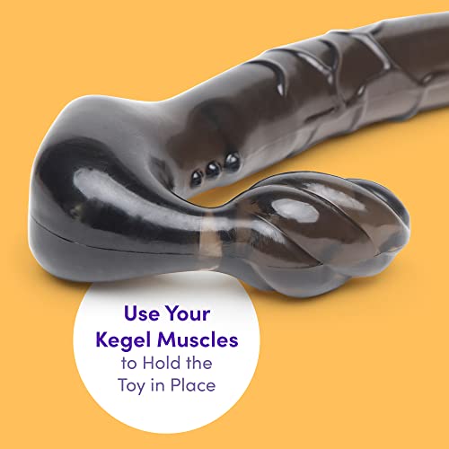 Lovehoney Double Wow Strapless Strap On Realistic Dildo - 7 Inch Double Ended Strap On Dildo For Men And Women - Waterproof - Black #TOP3