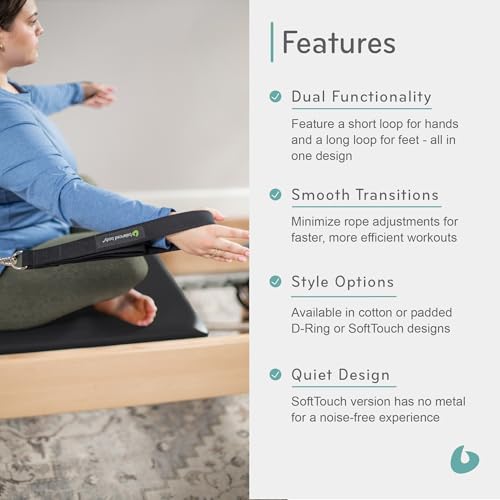 Image of Balanced Body Double Loops, Foot and Hand Straps, Accessories for Pilates Equipment, Workout Equipment for Home Gym or Studio Use, 1 Pair