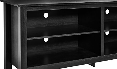 Rockpoint Plymouth Wood TV Stand Storage Console, 58", Midnight Black - Thumbnail 3