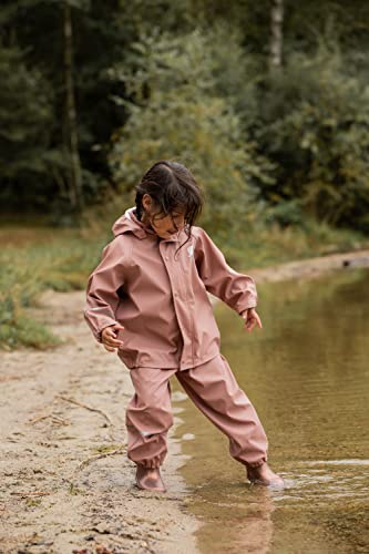 Image of CeLaVi European Kids Rain, Mud and Snow Suit for Boys Girls with Detachable Hood, Waterproof 2 Pcs Rain Set or Onepiece