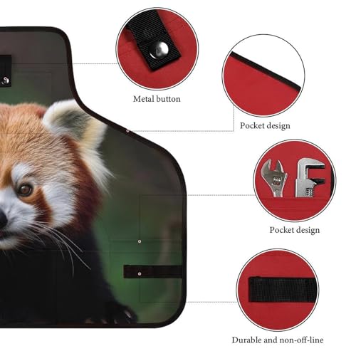 Delantal de trabajo ajustable Red Panda con 8 bolsillos miniatura 3
