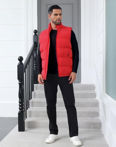 Image of Men'S Winter Lightweight Puffer Vest Sleeveless Jacket Casual Puffy Vests