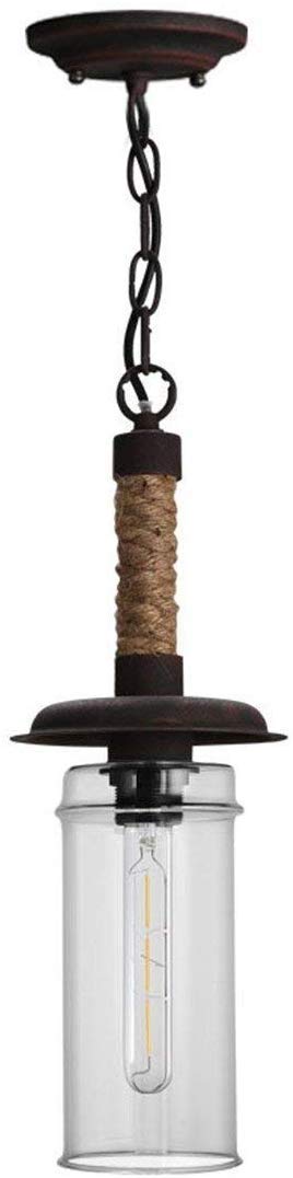 Chandelier Nostalgic Single Head Clothing Store Glass Hemp Rope Lighting Porch Hall Kc Lamp Loft Industrial Retro Stylish Simplicity