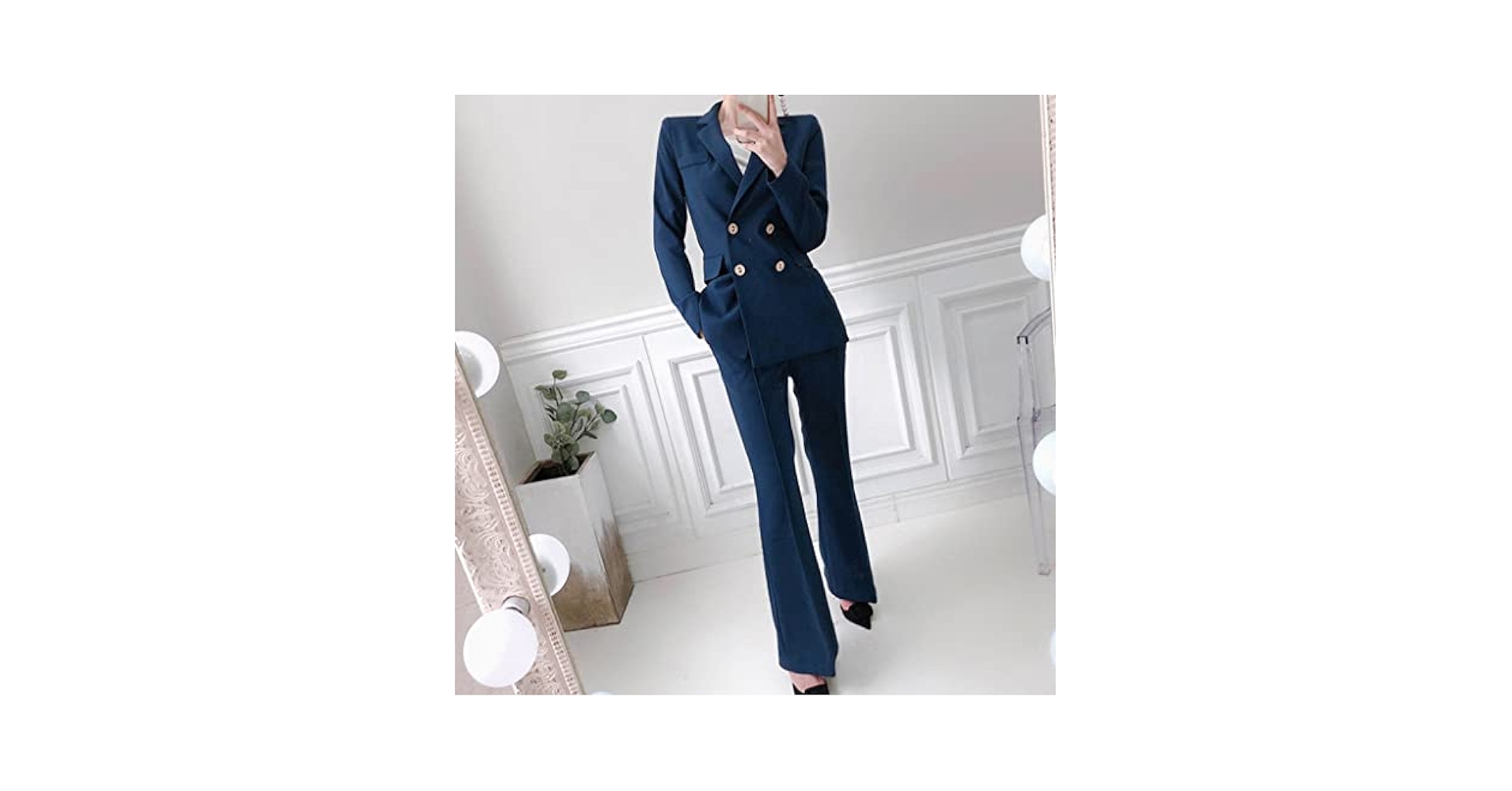 新品☆LL♪紺系♪ダブルブレスト♪ストレートパンツスーツ♪お仕事・通勤◯D393 楽天市場】レディーススーツ スーツ パンツ レディース ダブル