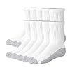 Hanes Calcetines de uniforme para niños, calcetines que absorben la humedad, parte inferior acolchada para los pies, 10 pares
