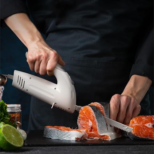 Image of Homaider Replacement Blades for Electric Knife - Compatible EK-100 Only - 2 Stainless Steel Serrated Blades
