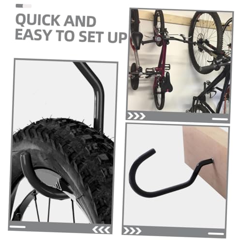 Rangement pour vélos de garage robuste : support de suspension mural avec sangles et tubes - 4