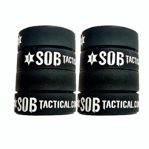 Sheriff of Baghdad Tactical Bag Accessories | Traditional Combat Rubber Bands | Durable, Heat-Resistant, and Versatile | Heavy Duty Sling Retention Bands for Outdoor Gear, Black, 8 Pack