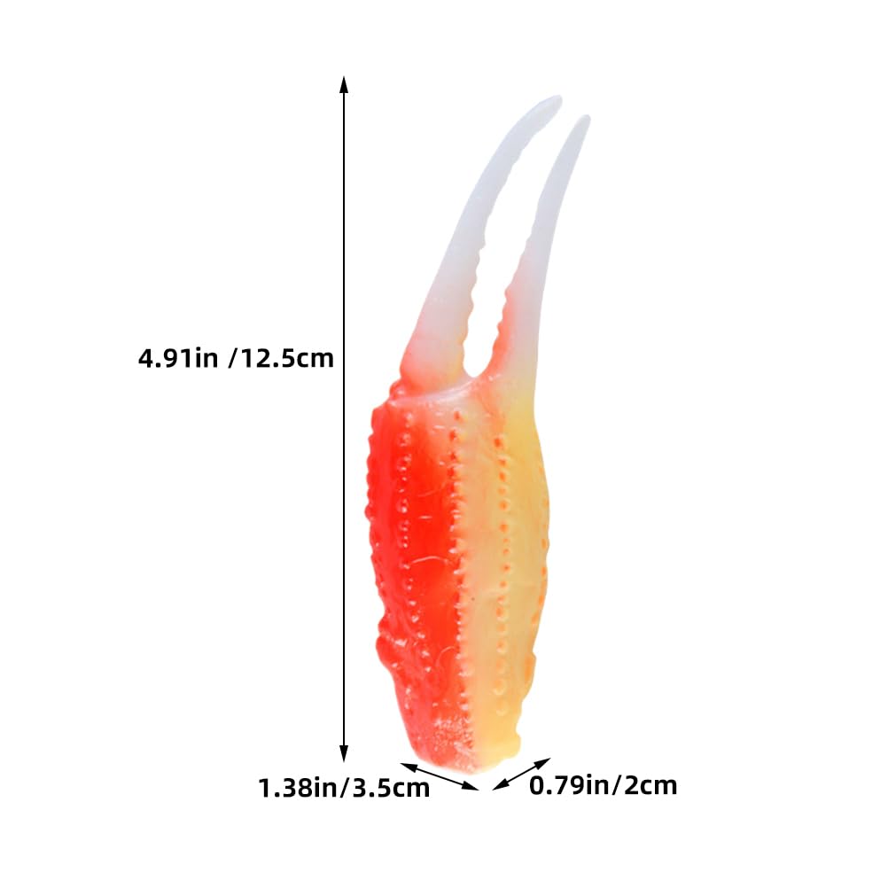 BESTonZON 3PCS Supplies Simulation Crab Claws, DIY Artificial Faux Crab Claws Simulated Toy, Shrimp Model Decor Realistic Crab Claw Toy Adorable Fake Crab Leg Dining Table PVC Accessories