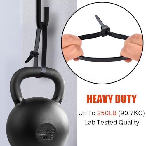 Long Cable Ties 500mm 20 Inch Zip Ties Heavy Duty 12.4mm Strong Wire Ties Zip Tie Wraps 50cm Plastic Ties for Gardening, Cable Managment 30Pcs Large Cable Tie Black