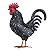 Ratuor Rooster Garden Statue Sculpture Metal Chicken Yard Decor Outdoor Figurines Patio Backyard Decoration (Black)