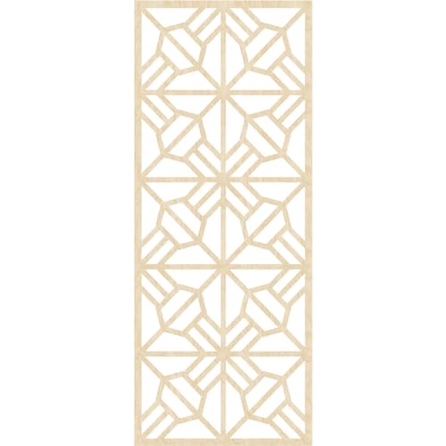 Image of 27 3 /8 inchW x 69 3 /8 inchH x 1 /4 inchT Auburn Decorative Fretwork Wood Wall Panels, Birch