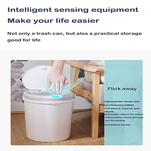 Smart Sensor Prullenbak Huishoudelijke Mute Automatische Kick Open deksel met sensor geschikt voor huishoudelijke keuken… - Image 4