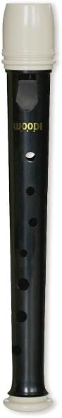 Woodi Garklein Recorder (Piccolo) WR-118B Black & Ivory White one-Piece Baroque Fingering 6.5 inche