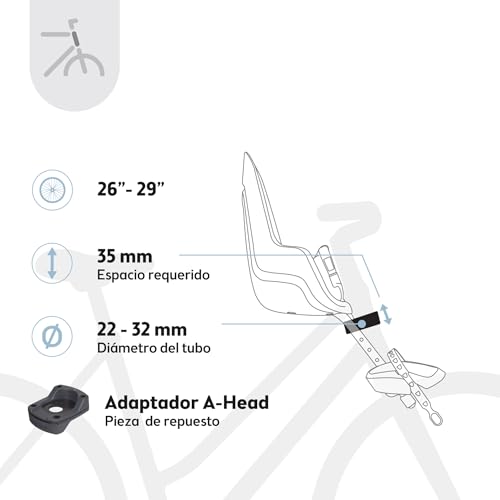Asiento delantero de bicicleta infantil Bobike One Mini con doble pared 7