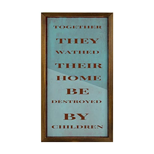 Panneau en bois rustique pour habiller un mur vide avec humour et originalité