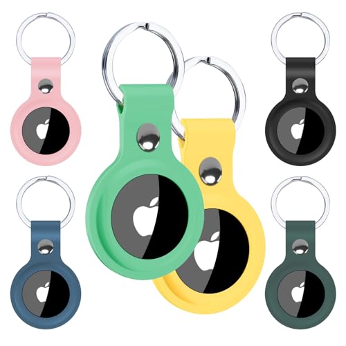 Alyvisun Porta AirTag [6 pacchi], Portachiavi AirTag Custodia Colorato Silicone