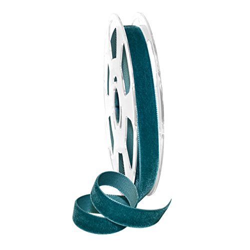 Ruban en velours bleu sarcelle parfait pour décoration de table