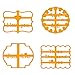 Allegorly Brotdose Edelstahl 4PC Plätzchen mit Guten Formen Wishecacker Cutter erstklassige Design-Form-Tortenform Küchen Anrichten (Yellow, One Size)