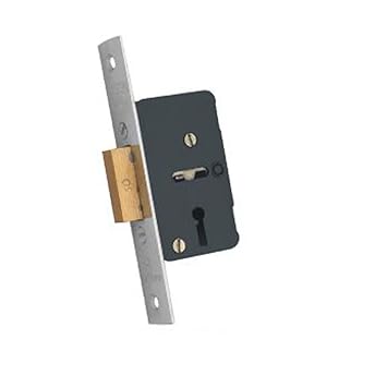 Ramson Steel 6 Levers Door Lock 75 mm with 2 Keys (Silver, 75 M)