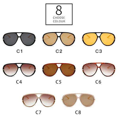 willochra Retro Double Bridges Pilot Women Oversized Sunglasses Retro Punk Men Gradient Shades Outdoor Sports Sun Glasses3