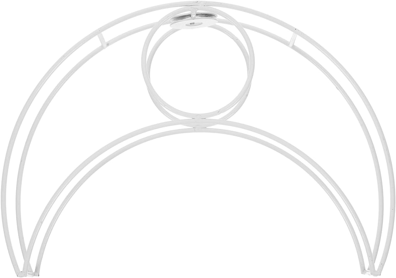 Cabilock Moon Shape Lampshade Frame, Vintage Iron Diy Lamp Frame for Table Lamp, Pendant Light, and Chandelier for Home Decor