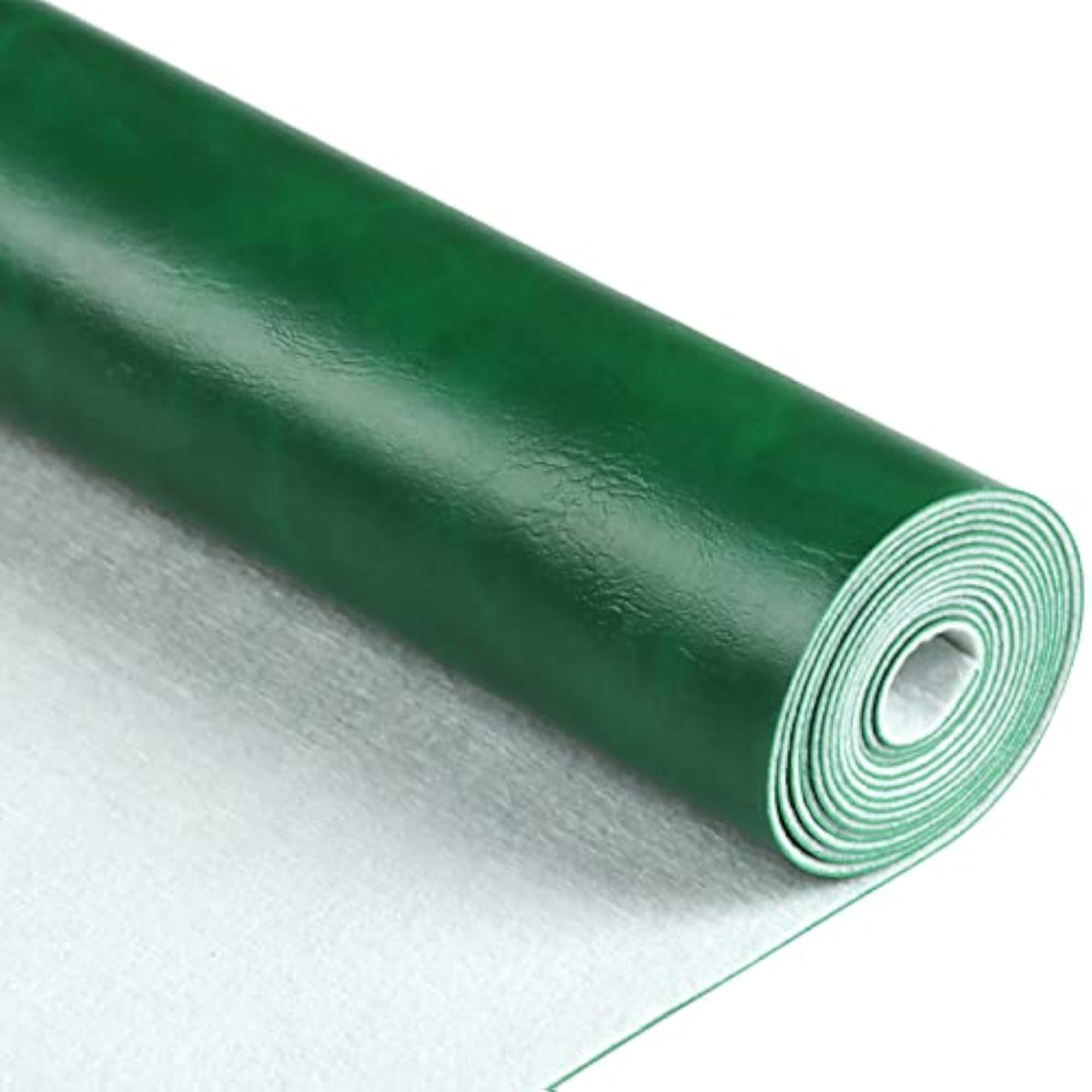 Solid Color Green Faux Leather Roll for Crafting