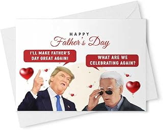 Funny Biden and Trump Father's Day Card - Card For Dad, Card For Him, Father's Day Card, Funny Card For Him, For Grandad, Gift For Dad [00465]