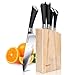 Denkich Couteau Cuisine, 6 Pièces Set Couteau Cuisine en Allemagne Acier Inoxydable, Couteaux de Cuisine Professionnels avec Bloc Couteaux en Bois, Compris Couteau de Chef, Couteau à Pain, etc