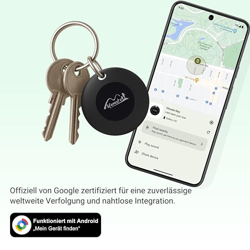 Lifemate Life Tag 4er-Pack – Bluetooth Smart Tag Android mit „Mein Gerät Finden“-App, Wasserdicht, Lange Batterielaufzeit Tracker Android – Perfekt für Schlüssel, Taschen, Haustiere und Gepäck