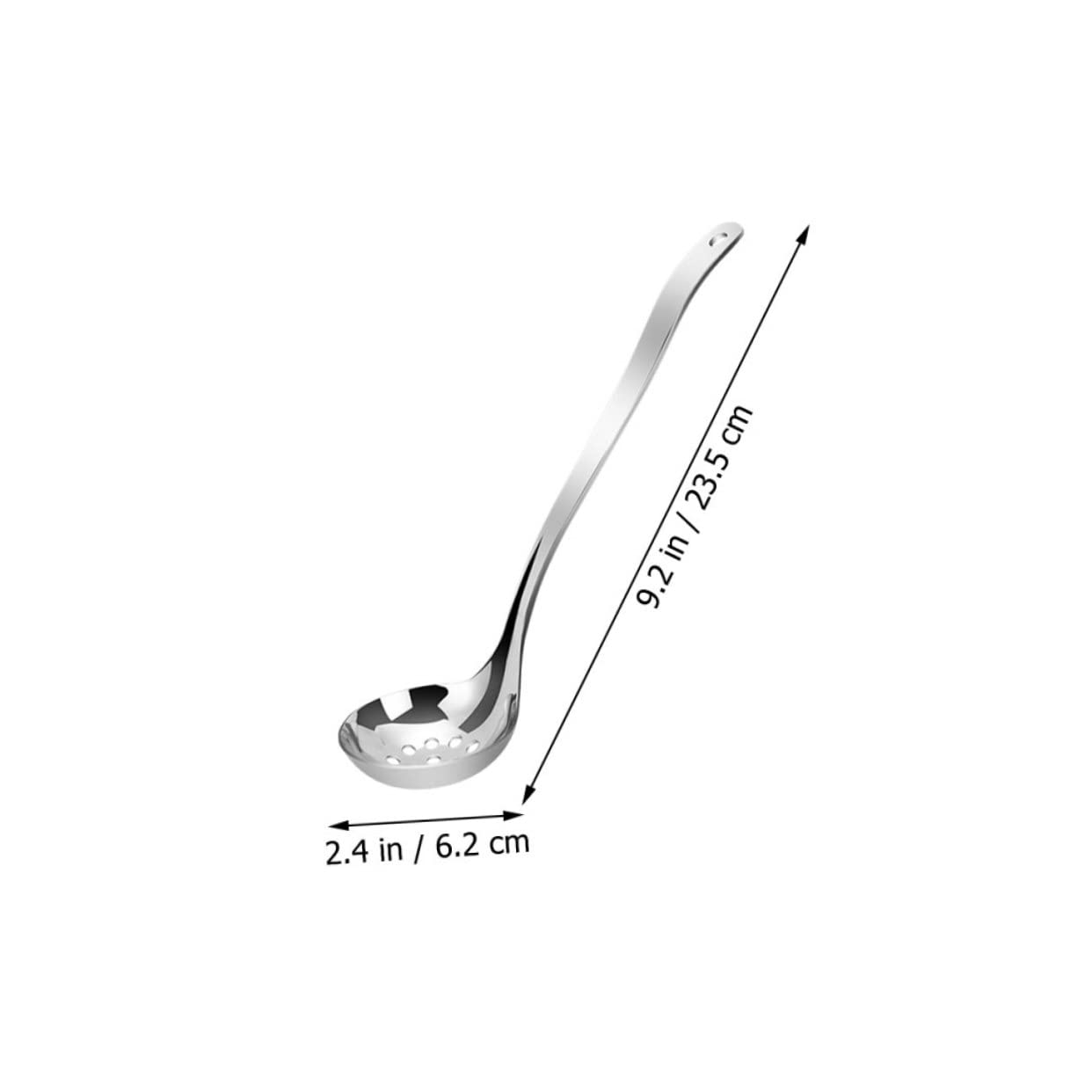 MUCKLILY Stainless Steel Skimmer Spoon Stainless Steel Straining Ladle for Hot Pot Cooking Heat Resistant Easy to Clean Kitchen Gadget for Sifting Liquids and Grease