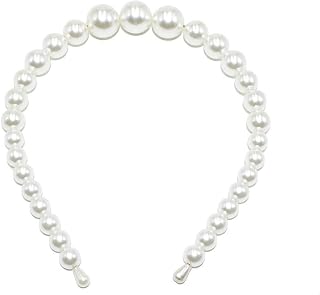 Pearl Headbands for Women, Elegant Bling Bridal Hair Hoop Hairpins Barrette Styling Wedding Hair Accessories for Birthday Valentines Day Gifts, 1 Pack