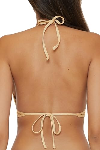 BECCA Women's Polished Halter Bikini Top, Adjustable, Tie Back, Swimwear Separates3