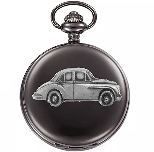 Montre gousset vintage voiture britannique classique étain et boîtier noir