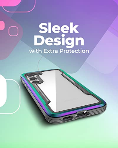 Image of X-Doria RAPTIC Galaxy S23 Plus Case, Shield (Anodized Aluminum, TPU & Polycarbonate) Protection Case /Cover Designed for Galaxy S23 Plus /Galaxy S23+ (6.6 -Inch) (2023) - Iridescent